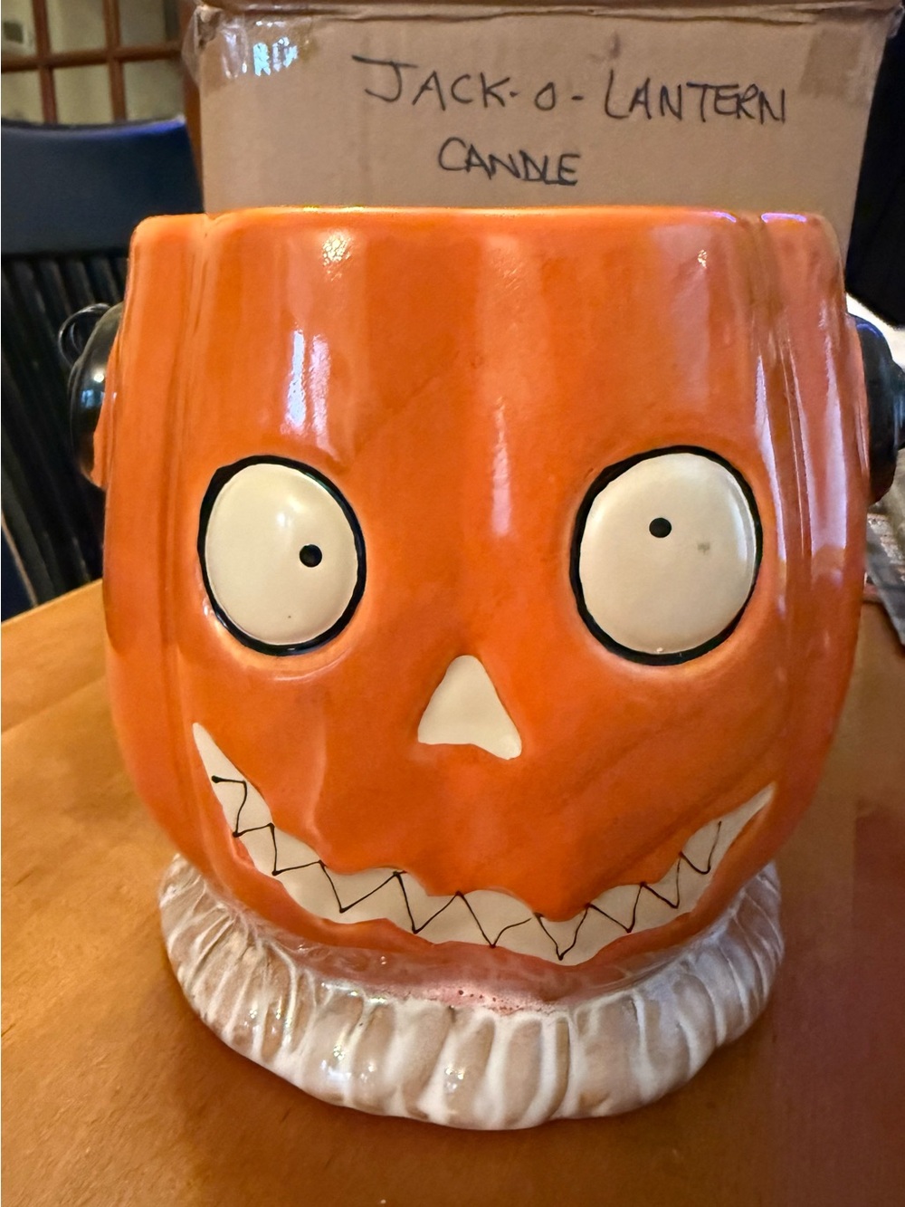 Yankee Candle Boney Buzz Candy/Candle Jack-O'-Lantern Ceramic Holder